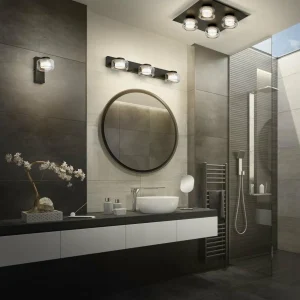 Flash Sale LEDVANCE Applique murale LED Orbis Flame, à 1 lampe, noir, IP44