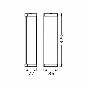 Sale LEDVANCE Bathroom Classic Cylinder 32cm noir