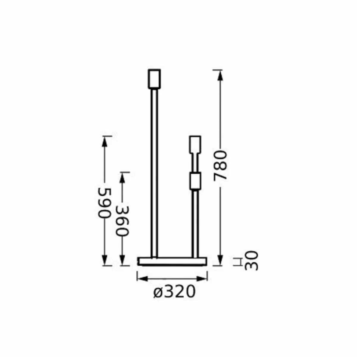 Cheap LEDVANCE Lampe sur pied Decor Stick à 3 lampes. Hauteur 78cm, gris foncé