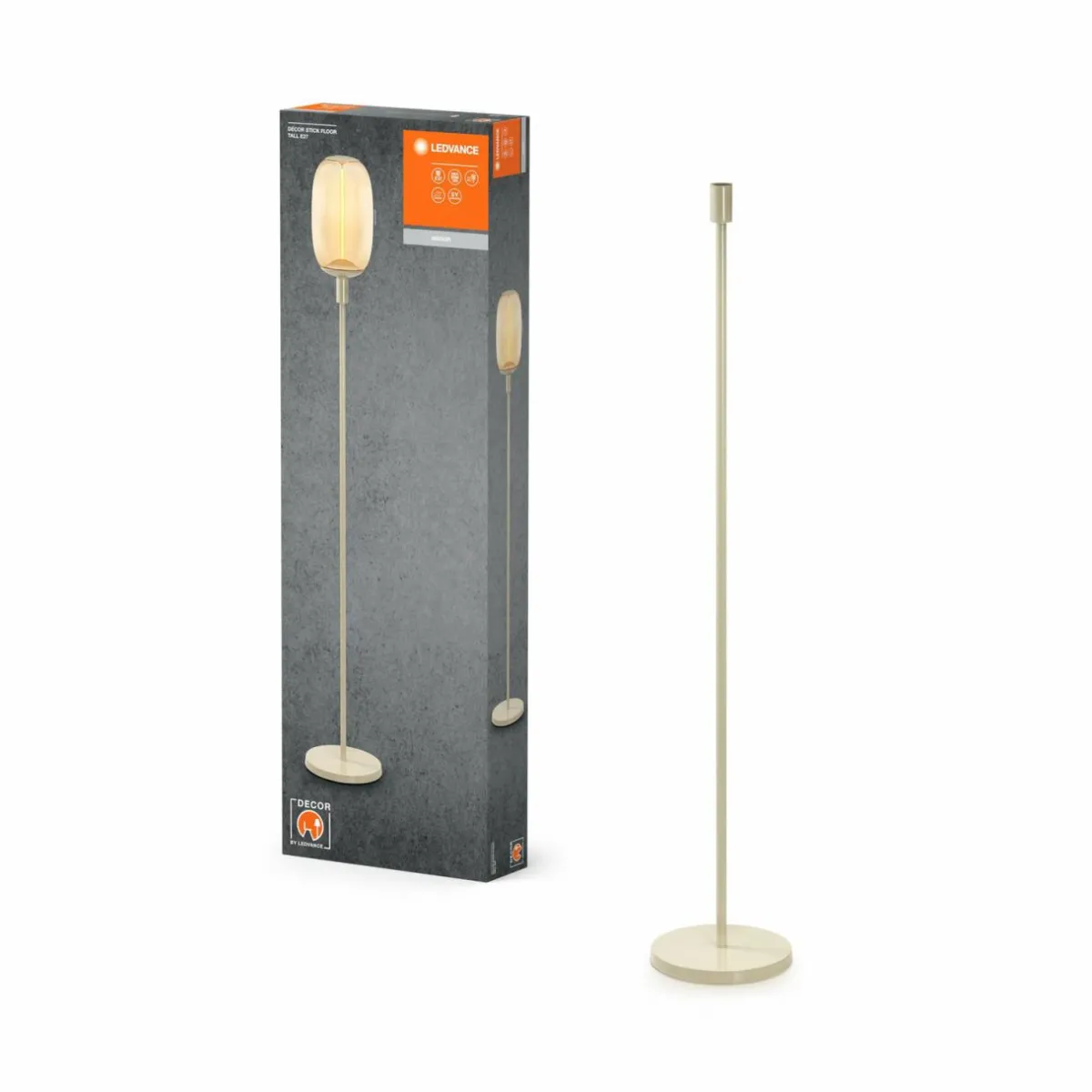 ledvance_lampe_sur_pied_decor_stick_e_hauteur_cm_beige_5.webp Best Sale LEDVANCE Lampe sur pied Decor Stick E27, hauteur 146cm, beige