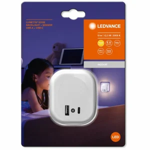 Store LEDVANCE Lunetta Edge veilleuse à prise blanche