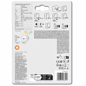 Store LEDVANCE Lunetta Edge veilleuse à prise blanche