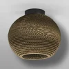 Store LEDVANCE Plafonnier Ball, Ø 26 cm, brun, carton ondulé, E27
