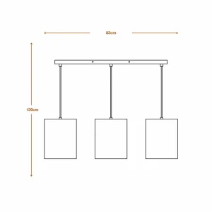 Clearance LEDVANCE Suspension Cylinder, 3 lampes, brun, carton ondulé