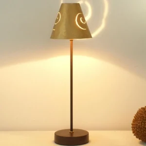 Outlet Holländer Élégante lampe à poser Schneckenhut Gold en fer