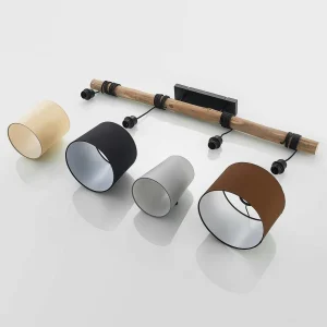 Outlet Lindby Amilia suspension, abat-jour tissu 4 lampes