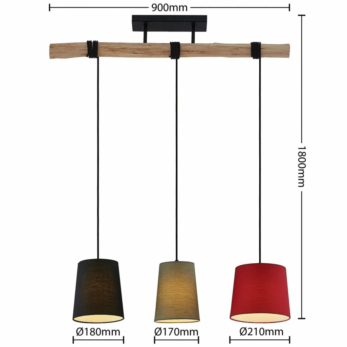 Best Sale Lindby Amilia suspension avec 3 abat-jour colorés