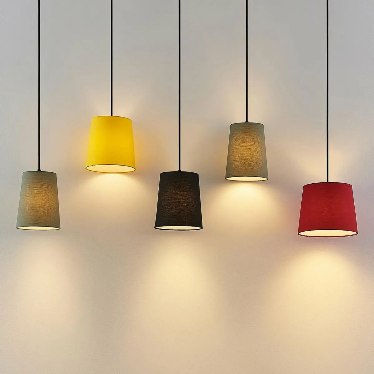 Hot Lindby Amilia suspension avec 5 abat-jour colorés