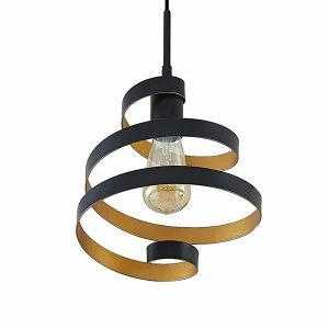 Sale Lindby Colten suspension, Ø 50 cm, 3 lampes, noir, or