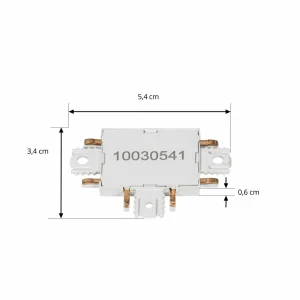 Discount Lindby connecteur en T Lumaro, blanc, 5,4 cm, plastique