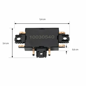 Cheap Lindby connecteur en T Lumaro, noir, 5,4 cm, plastique