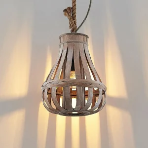 Store Lindby Haruno suspension en rotin, 33 cm