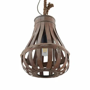 Store Lindby Haruno suspension en rotin, 33 cm