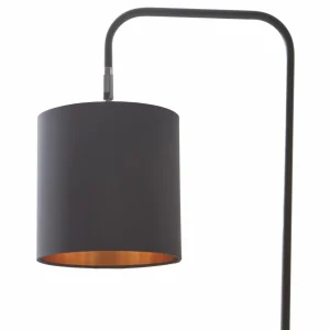 Online Lindby Hinay lampe sur pied en tissu noir/doré