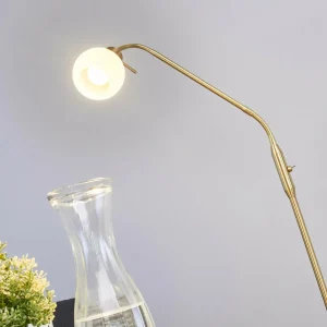 Hot Lindby lampadaire Elaina, laiton, 162cm, flexible, E14