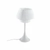 New Lindby lampe à poser Eryndor, blanc, textile, Ø 30 cm, E27