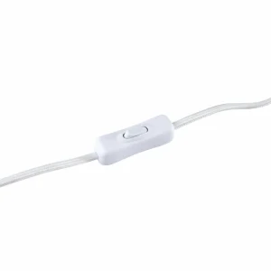 New Lindby lampe à poser Eryndor, blanc, textile, Ø 30 cm, E27