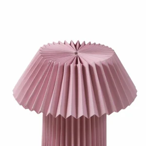 Best Lindby lampe à poser Magali, rose, papier, Ø 34 cm, E14