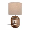 Cheap Lindby lampe à poser Marzanna, gris, bambou, 42,5 cm, E27