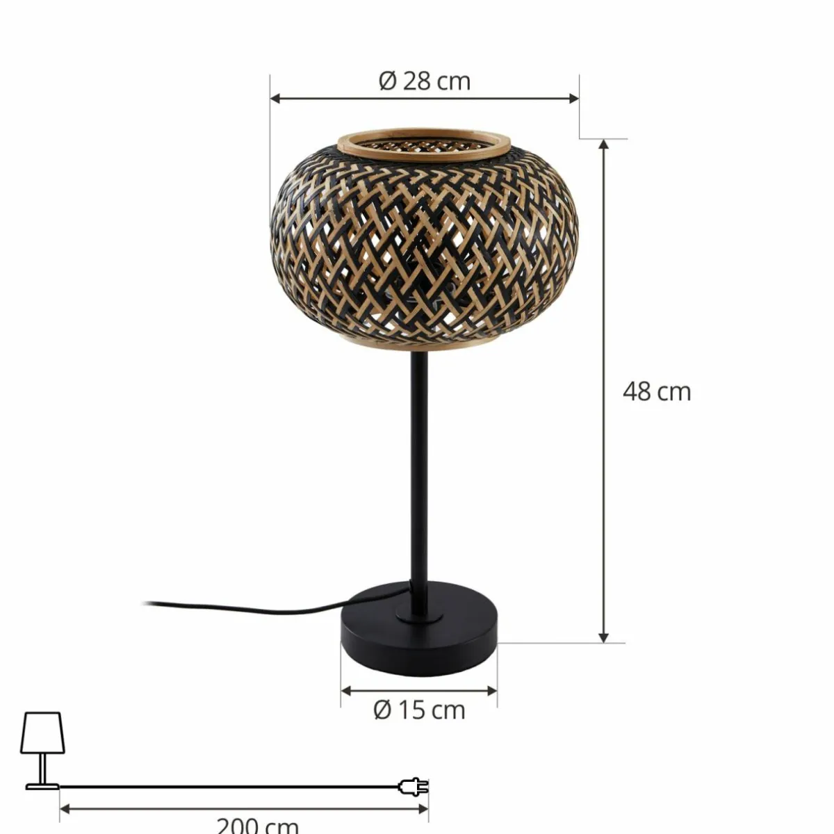 lindby_lampe__poser_nerys_noir_bambou___cm_1.webp New Lindby lampe à poser Nerys, noir, bambou, Ø 28 cm