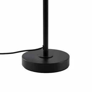 New Lindby lampe à poser Nerys, noir, bambou, Ø 28 cm