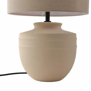 Best Lindby lampe à poser Thalassia, beige, Ø 30 cm, céramique