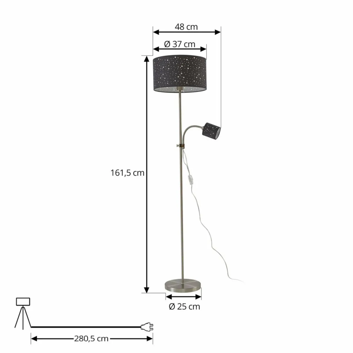 lindby_lampe_sur_pied_melanie_gris_tissu___cm___lampes_2.webp Best Lindby lampe sur pied Melanie, gris, tissu, Ø 36 cm, à 2 lampes.