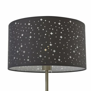 Best Lindby lampe sur pied Melanie, gris, tissu, Ø 36 cm, à 2 lampes.