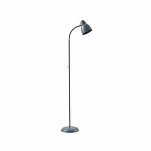 Flash Sale Lindby lampe sur pied Tebbi, gris-bleu, métal, hauteur 150 cm