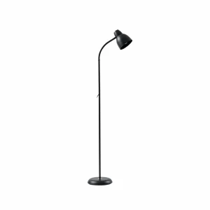 Shop Lindby lampe sur pied Tebbi, noir, métal, hauteur 150 cm