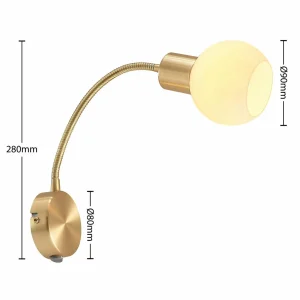 Store Lindby Lioma applique avec bras flexible, laiton