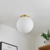 Outlet Lindby Meriala plafonnier laiton, verre Ø 30 cm