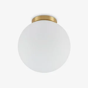 Outlet Lindby Meriala plafonnier laiton, verre Ø 30 cm