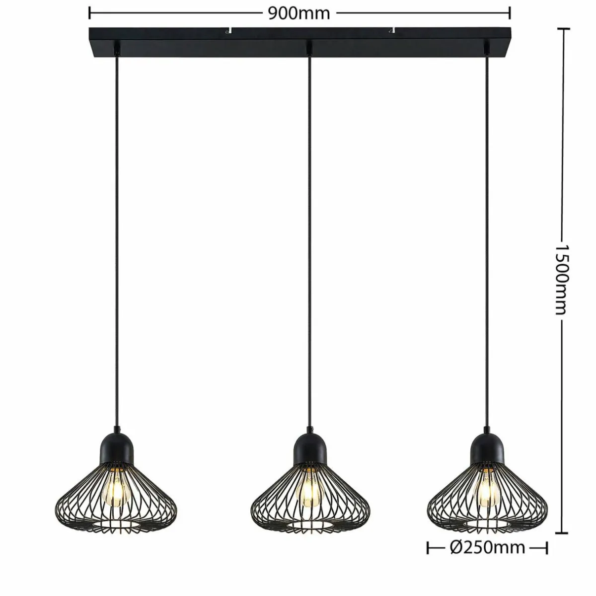 lindby_metehan_suspension__trois_lampes_noir_2.webp Best Lindby Metehan Suspension à trois lampes, noir