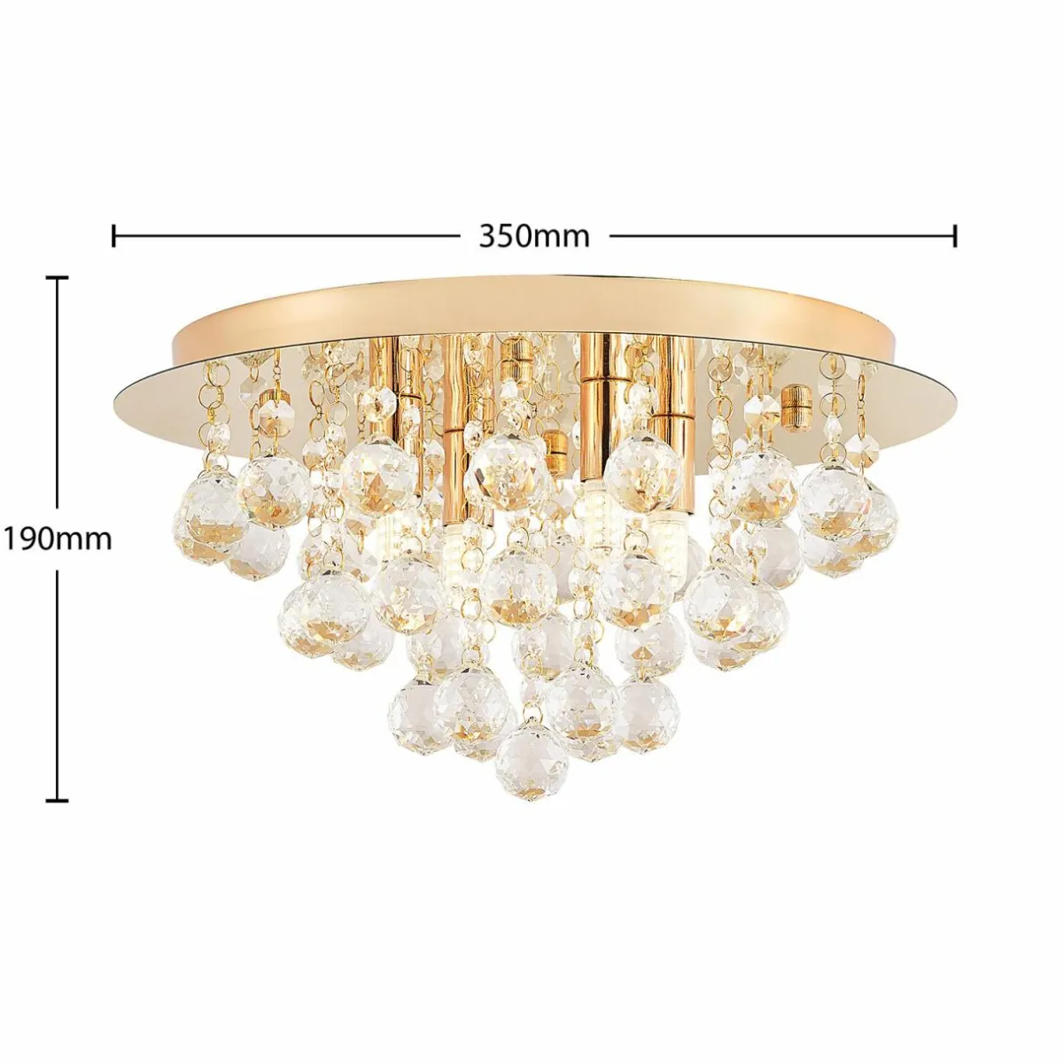 lindby_plafonnier_gillion__lampes_dor_cristal_4.webp Online Lindby plafonnier Gillion, 4 lampes, doré, cristal