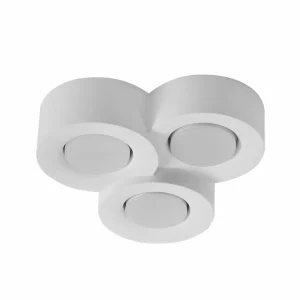 Best Lindby plafonnier Levia, 3 lampes, 26x24,5cm, blanc, plâtre