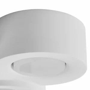 Best Lindby plafonnier Levia, 3 lampes, 26x24,5cm, blanc, plâtre