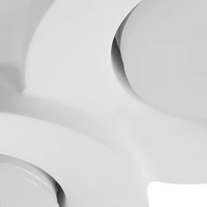 Best Lindby plafonnier Levia, 3 lampes, 26x24,5cm, blanc, plâtre