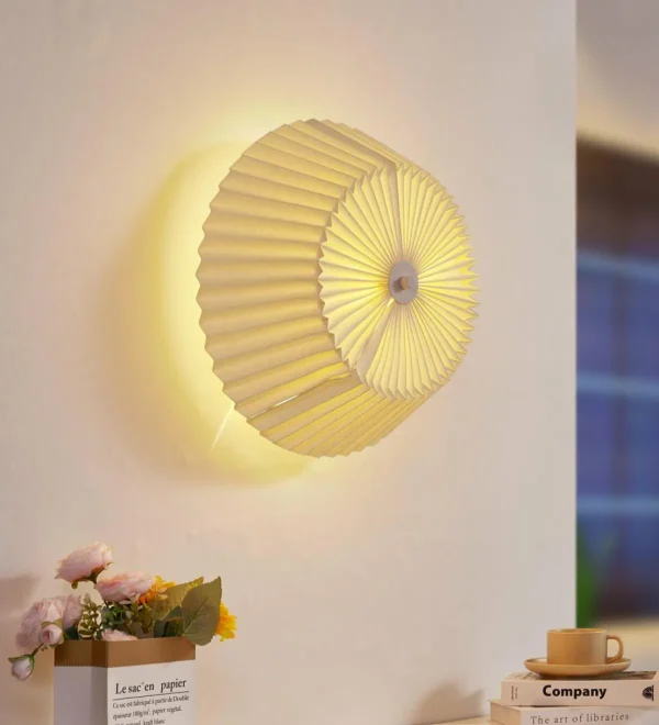 Shop Lindby plafonnier Magali, blanc, papier, Ø 45 cm, E27