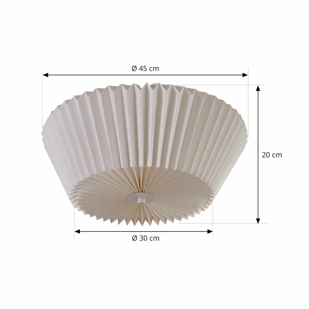 lindby_plafonnier_magali_blanc_papier___cm_e_2.webp Shop Lindby plafonnier Magali, blanc, papier, Ø 45 cm, E27