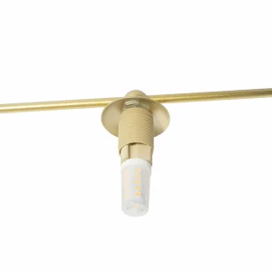 Fashion Lindby plafonnier Valisa, doré, à 5 lampes