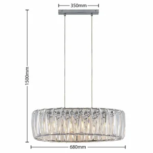 Fashion Lindby Sofia suspension abat-jour acrylique ovale