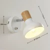 Discount Lindby spot mural Fridolin, 14 cm, blanc, métal, interrupteur