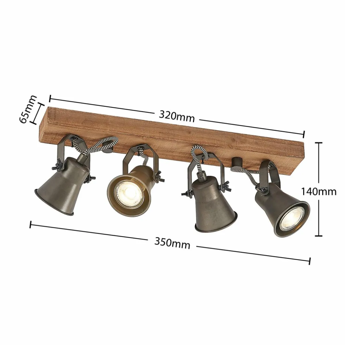 lindby_spot_pour_plafond_grandesa__cm__lampes_bois_mtal_4.webp New Lindby spot pour plafond Grandesa, 35 cm, 4 lampes, bois, métal