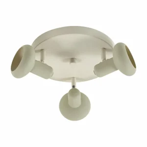 Online Lindby spot pour plafond Huby, 3 lampes, crème/vert clair, fer