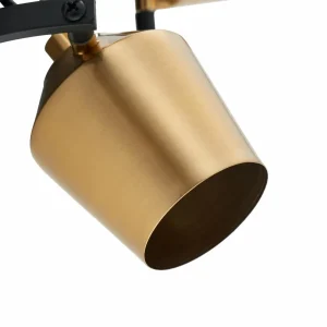 Best Sale Lindby spot pour plafond Sylveria, 3 lampes, noir/or, fer