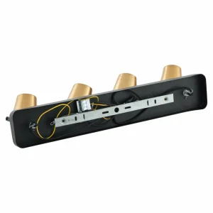 Flash Sale Lindby spot pour plafond Sylveria, 4 lampes, noir/or, fer