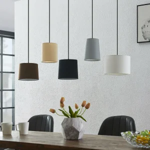 Flash Sale Lindby suspension Amilia, multicolore, tissu, 5 lampes, 125cm
