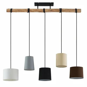 Flash Sale Lindby suspension Amilia, multicolore, tissu, 5 lampes, 125cm