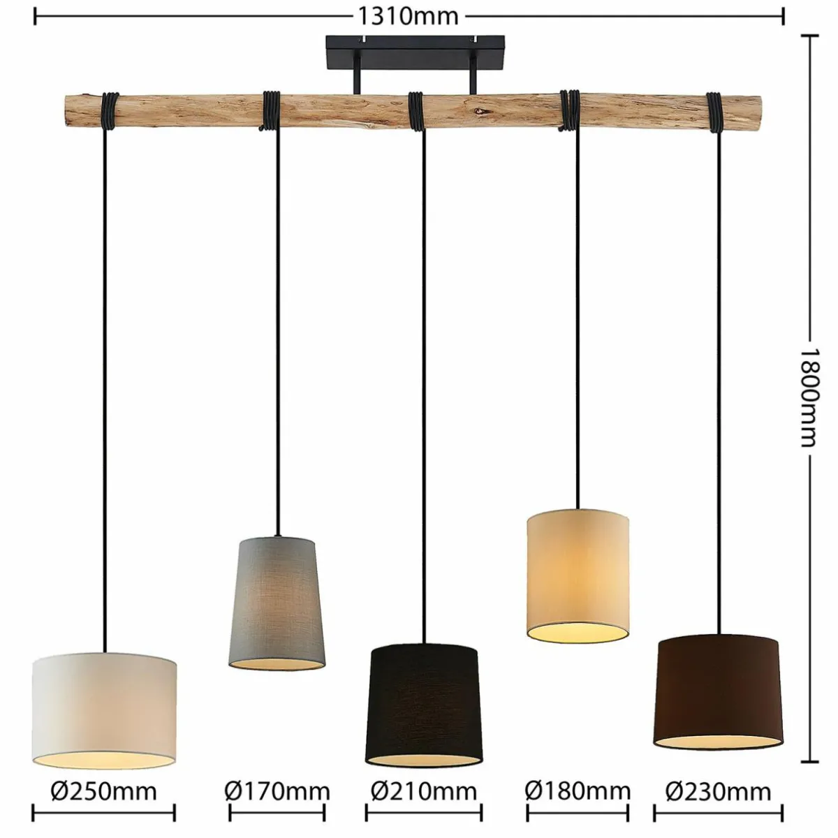 lindby_suspension_amilia_multicolore_tissu__lampes_cm_2.webp Flash Sale Lindby suspension Amilia, multicolore, tissu, 5 lampes, 125cm